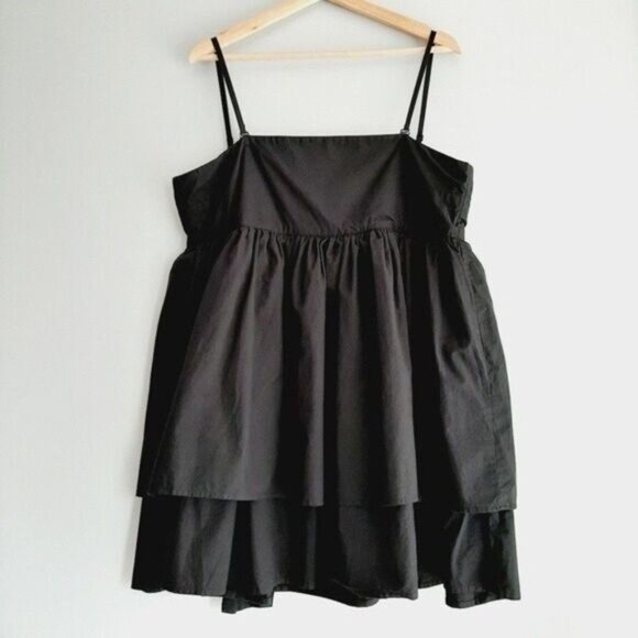ASOS Empire Waist Ruffle Mini Dress Back Bow Tie Sz 10 - Picture 2 of 9